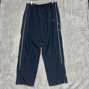 Nike Athletic Dept Pants Mens XXL 2XL Navy Blue Track‎ Pants Zip Ankles Training